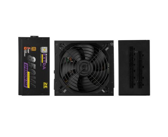 Блок питания 2E GAMING EXTRA POWER (850W), >90, 80+ Gold, 140mm, 1xMB 24pin(20+4), 2xCPU 8pin(4+4), 4xMolex, 6x (2E-EP850GM-140), изображение 2 Блок питания 2E GAMING EXTRA POWER (850W), >90, 80+ Gold, 140mm, 1xMB 24pin(20+4), 2xCPU 8pin(4+4), 4xMolex, 6x (2E-EP850GM-140), изображение 2
