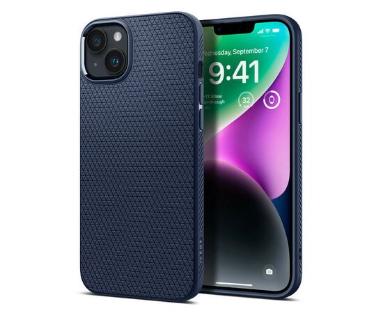 Чехол для моб. телефона Spigen Apple iPhone 14 Plus Liquid Air, Navy Blue (ACS04892), изображение 12 Чехол для моб. телефона Spigen Apple iPhone 14 Plus Liquid Air, Navy Blue (ACS04892), изображение 12