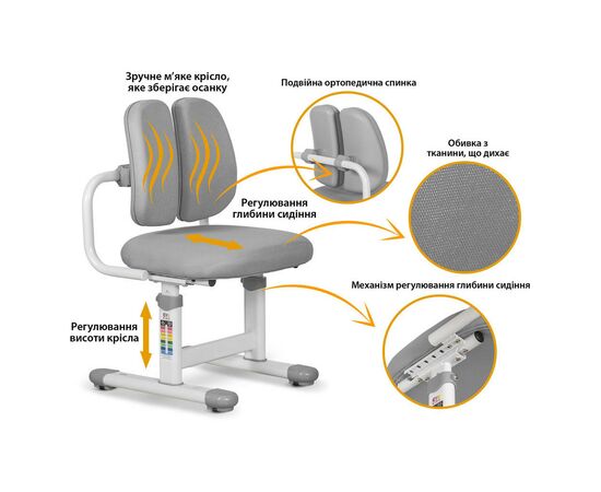Парта со стулом Evo-kids BD-23 G, изображение 4
