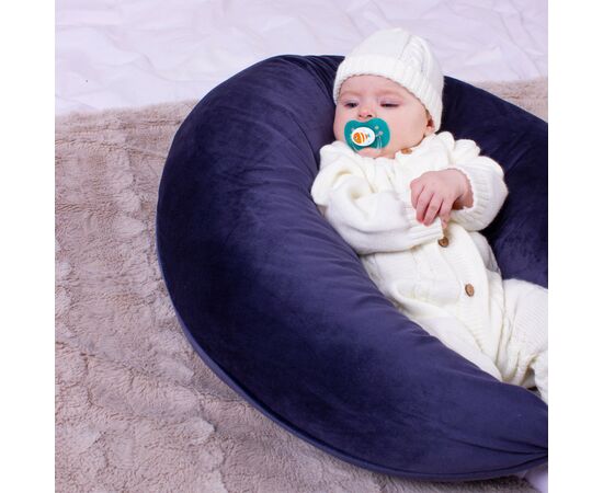 Подушка MirSon для беременных и кормления №8304 Velvet Line 28-0006 Navy blue Велюр 30х170х20 см (2200006200291), изображение 10 Подушка MirSon для беременных и кормления №8304 Velvet Line 28-0006 Navy blue Велюр 30х170х20 см (2200006200291), изображение 10