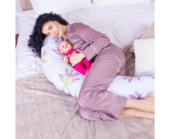 Подушка MirSon для беременных и кормления №8313 Print Line 17-0130 Lavender sea Бязь 30х170х20 см (2200006200383), изображение 4 Подушка MirSon для беременных и кормления №8313 Print Line 17-0130 Lavender sea Бязь 30х170х20 см (2200006200383), изображение 4