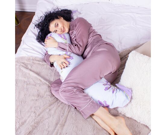 Подушка MirSon для беременных и кормления №8313 Print Line 17-0130 Lavender sea Бязь 30х170х20 см (2200006200383), изображение 5 Подушка MirSon для беременных и кормления №8313 Print Line 17-0130 Lavender sea Бязь 30х170х20 см (2200006200383), изображение 5