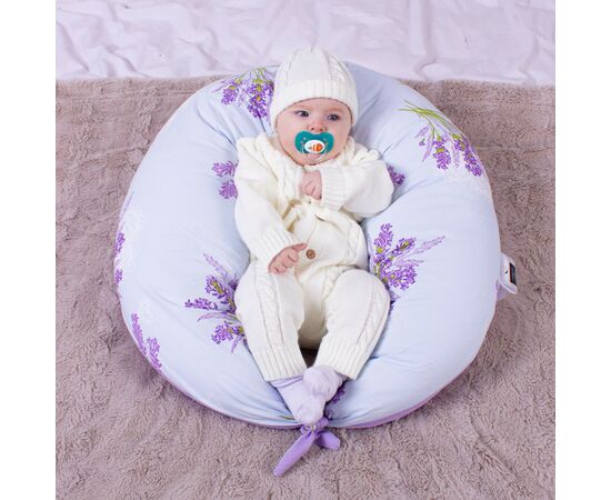 Подушка MirSon для беременных и кормления №8313 Print Line 17-0130 Lavender sea Бязь 30х170х20 см (2200006200383)