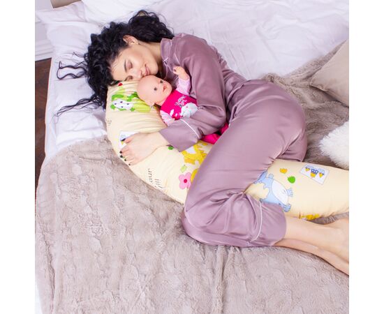 Подушка MirSon для беременных и кормления №8333 Print Line 17-0359 Libreville Бязь 30х170х20 см (2200006200581), изображение 4