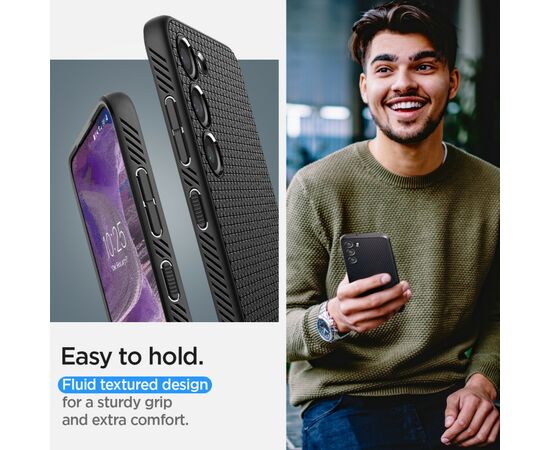 Чехол для моб. телефона Spigen Samsung Galaxy S23 Liquid Air, Matte Black (ACS05712), изображение 6 Чехол для моб. телефона Spigen Samsung Galaxy S23 Liquid Air, Matte Black (ACS05712), изображение 6