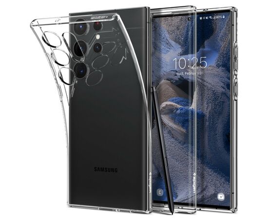 Чехол для моб. телефона Spigen Samsung Galaxy S23 Ultra Crystal Flex, Crystal Clear (ACS05644), изображение 2