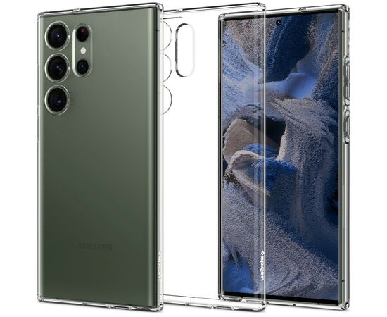 Чехол для моб. телефона Spigen Samsung Galaxy S23 Ultra Crystal Flex, Crystal Clear (ACS05644), изображение 4