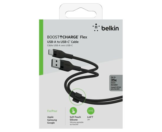Дата кабель USB 2.0 AM to Type-C 2.0m black Belkin (CAB008BT2MBK), изображение 2 Дата кабель USB 2.0 AM to Type-C 2.0m black Belkin (CAB008BT2MBK), изображение 2