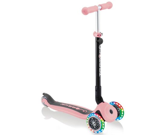 Самокат Globber Go Up Foldable Plus Lights пастельно-розовый (743-210), изображение 2 Самокат Globber Go Up Foldable Plus Lights пастельно-розовый (743-210), изображение 2