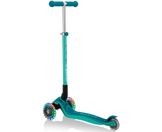 Самокат Globber Primo Foldable Plus Lights зеленый (439-107), изображение 2 Самокат Globber Primo Foldable Plus Lights зеленый (439-107), изображение 2