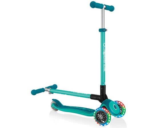 Самокат Globber Primo Foldable Plus Lights зеленый (439-107), изображение 8 Самокат Globber Primo Foldable Plus Lights зеленый (439-107), изображение 8