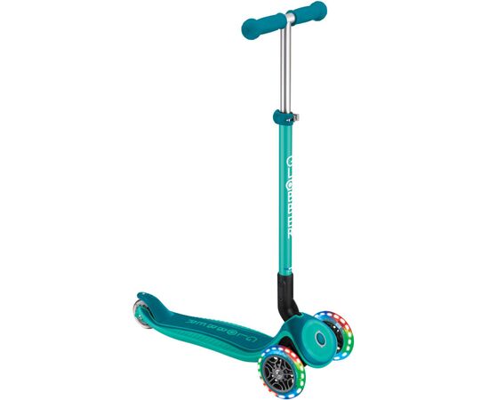 Самокат Globber Primo Foldable Plus Lights зеленый (439-107)