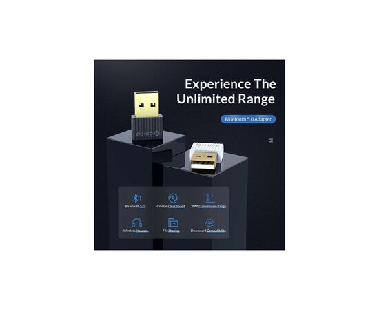Bluetooth-адаптер Orico Bluetooth 5.0 BTA-508-BK-BP (CA913787), изображение 4 Bluetooth-адаптер Orico Bluetooth 5.0 BTA-508-BK-BP (CA913787), изображение 4