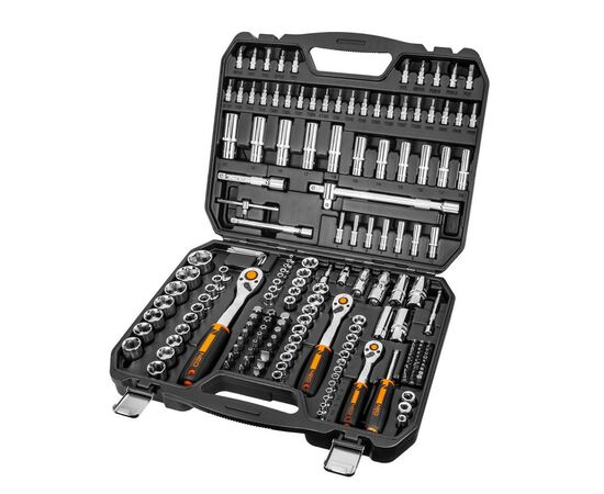 Набор инструментов Neo Tools 182 од., 1/2, 3/8, 1/4 (10-074), изображение 3 Набор инструментов Neo Tools 182 од., 1/2, 3/8, 1/4 (10-074), изображение 3