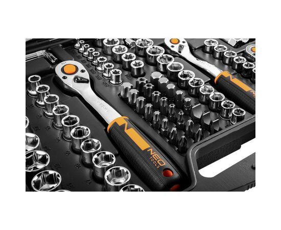 Набор инструментов Neo Tools 182 од., 1/2, 3/8, 1/4 (10-074), изображение 9 Набор инструментов Neo Tools 182 од., 1/2, 3/8, 1/4 (10-074), изображение 9