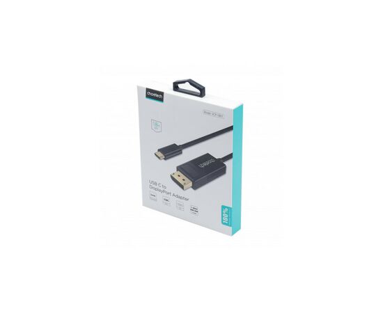 Кабель мультимедийный USB-C to DisplayPort 1.8m 4K 60Hz Choetech (XCP-1801BK), изображение 11 Кабель мультимедийный USB-C to DisplayPort 1.8m 4K 60Hz Choetech (XCP-1801BK), изображение 11