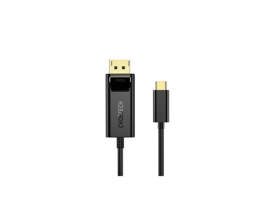Кабель мультимедийный USB-C to DisplayPort 1.8m 4K 60Hz Choetech (XCP-1801BK), изображение 2 Кабель мультимедийный USB-C to DisplayPort 1.8m 4K 60Hz Choetech (XCP-1801BK), изображение 2