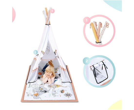 Детский коврик Kinderkraft палатка 3 в 1 Tippy (5902533915835), изображение 5 Детский коврик Kinderkraft палатка 3 в 1 Tippy (5902533915835), изображение 5
