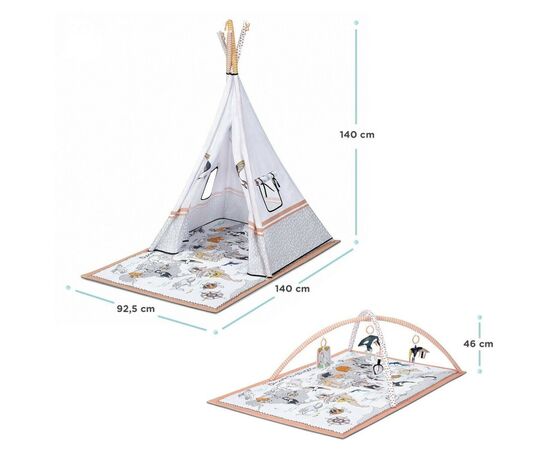 Детский коврик Kinderkraft палатка 3 в 1 Tippy (5902533915835), изображение 6 Детский коврик Kinderkraft палатка 3 в 1 Tippy (5902533915835), изображение 6