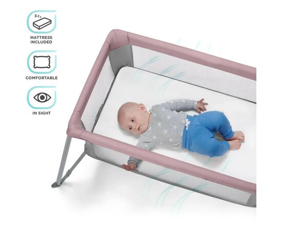 Кроватка Kinderkraft манеж 2 в 1 Movi Pink (5902533918430), изображение 8 Кроватка Kinderkraft манеж 2 в 1 Movi Pink (5902533918430), изображение 8