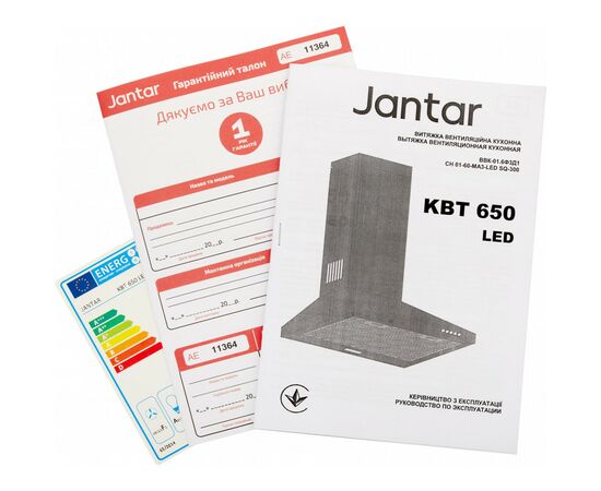 Вытяжка кухонная Jantar KBT 650 LED 60 BL, изображение 10 Вытяжка кухонная Jantar KBT 650 LED 60 BL, изображение 10