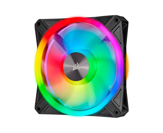 Кулер для корпуса Corsair QL Series, QL140 RGB, 140mm RGB LED Fan (CO-9050100-WW), изображение 2 Кулер для корпуса Corsair QL Series, QL140 RGB, 140mm RGB LED Fan (CO-9050100-WW), изображение 2