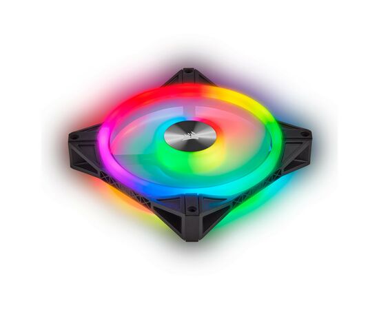 Кулер для корпуса Corsair QL Series, QL140 RGB, 140mm RGB LED Fan (CO-9050100-WW), изображение 4 Кулер для корпуса Corsair QL Series, QL140 RGB, 140mm RGB LED Fan (CO-9050100-WW), изображение 4