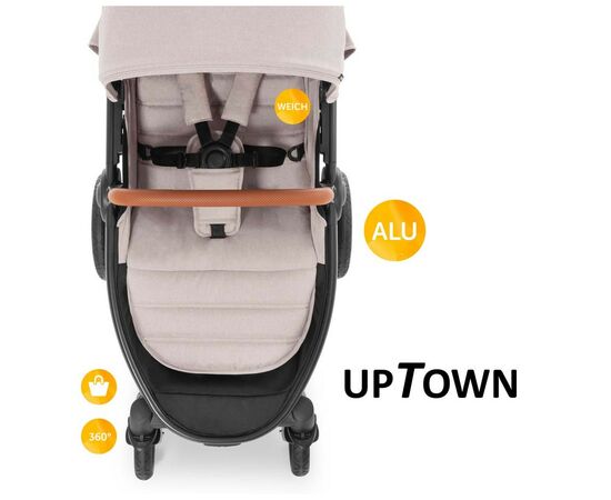 Коляска Hauck Uptown Melange Beige (14829-7), изображение 7 Коляска Hauck Uptown Melange Beige (14829-7), изображение 7