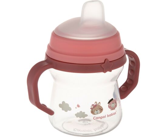 Поильник-непроливайка Canpol babies Bonjour Paris с силиконовым носиком FirstCup 150 мл Розовая (56/612_pin), изображение 2 Поильник-непроливайка Canpol babies Bonjour Paris с силиконовым носиком FirstCup 150 мл Розовая (56/612_pin), изображение 2