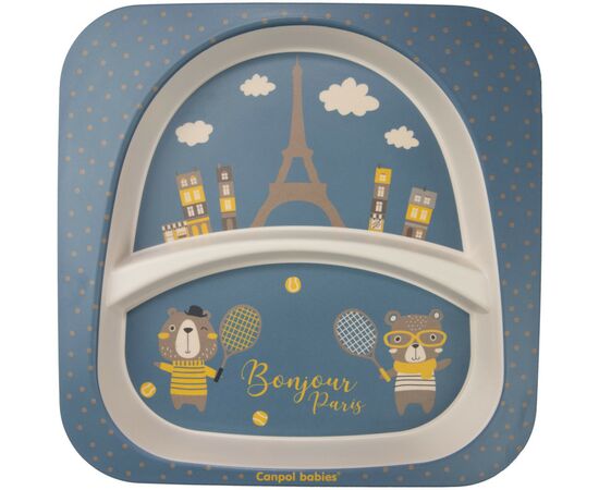 Набор детской посуды Canpol babies BONJOUR PARIS посуды 5 эл. синий (9/227_blu), изображение 3 Набор детской посуды Canpol babies BONJOUR PARIS посуды 5 эл. синий (9/227_blu), изображение 3
