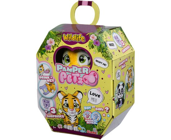 Игровой набор Simba Pamper Petz Тигренок, что пьет и писает с цветной лапкой 3 аксесс- сюрприза (5953575), изображение 3 Игровой набор Simba Pamper Petz Тигренок, что пьет и писает с цветной лапкой 3 аксесс- сюрприза (5953575), изображение 3
