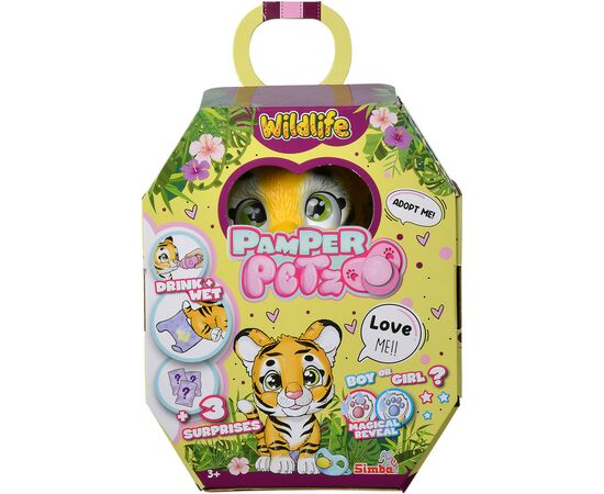 Игровой набор Simba Pamper Petz Тигренок, что пьет и писает с цветной лапкой 3 аксесс- сюрприза (5953575), изображение 4 Игровой набор Simba Pamper Petz Тигренок, что пьет и писает с цветной лапкой 3 аксесс- сюрприза (5953575), изображение 4