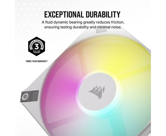 Кулер для корпуса Corsair iCUE AF120 RGB Slim White (CO-9050164-WW), изображение 10 Кулер для корпуса Corsair iCUE AF120 RGB Slim White (CO-9050164-WW), изображение 10
