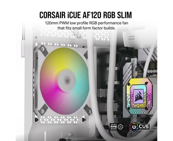 Кулер для корпуса Corsair iCUE AF120 RGB Slim White (CO-9050164-WW), изображение 11 Кулер для корпуса Corsair iCUE AF120 RGB Slim White (CO-9050164-WW), изображение 11