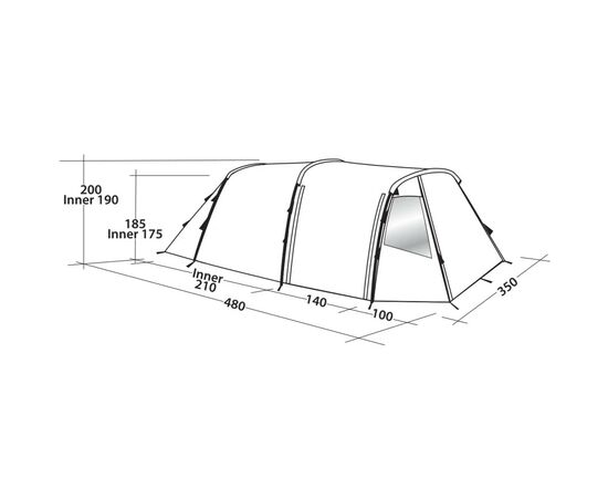 Палатка Easy Camp Huntsville 600 Green/Grey (929578), изображение 9 Палатка Easy Camp Huntsville 600 Green/Grey (929578), изображение 9
