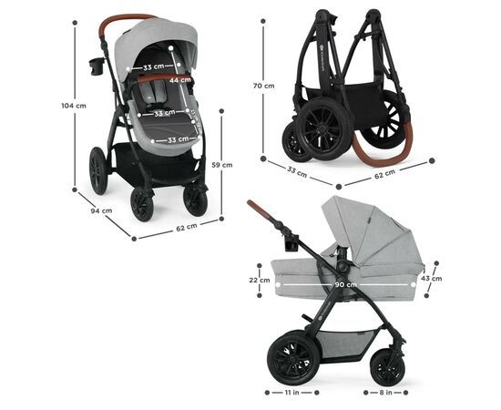 Коляска Kinderkraft 3 в 1 Xmoov Dark Gray (KSXMOV00DGR3000) (5902533920907), изображение 11 Коляска Kinderkraft 3 в 1 Xmoov Dark Gray (KSXMOV00DGR3000) (5902533920907), изображение 11