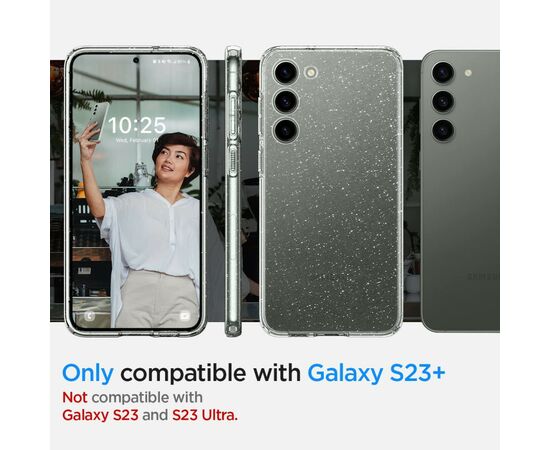 Чехол для мобильного телефона Spigen Samsung Galaxy S23 Plus Liquid Crystal Glitter, Crystal Quartz (ACS05664), изображение 2 Чехол для мобильного телефона Spigen Samsung Galaxy S23 Plus Liquid Crystal Glitter, Crystal Quartz (ACS05664), изображение 2