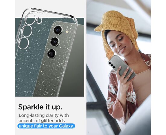 Чехол для мобильного телефона Spigen Samsung Galaxy S23 Plus Liquid Crystal Glitter, Crystal Quartz (ACS05664), изображение 4 Чехол для мобильного телефона Spigen Samsung Galaxy S23 Plus Liquid Crystal Glitter, Crystal Quartz (ACS05664), изображение 4