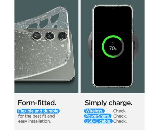 Чехол для мобильного телефона Spigen Samsung Galaxy S23 Plus Liquid Crystal Glitter, Crystal Quartz (ACS05664), изображение 7 Чехол для мобильного телефона Spigen Samsung Galaxy S23 Plus Liquid Crystal Glitter, Crystal Quartz (ACS05664), изображение 7