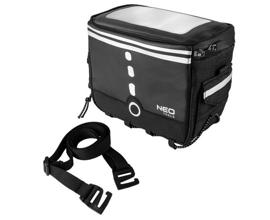 Велосумка на руль Neo Tools 600D 23 х 12 х 17 см Black (91-009)