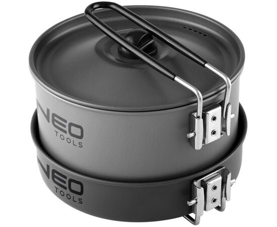 Набор туристической посуды Neo Tools 3в1 LFGB 0.616кг (63-145), изображение 8 Набор туристической посуды Neo Tools 3в1 LFGB 0.616кг (63-145), изображение 8