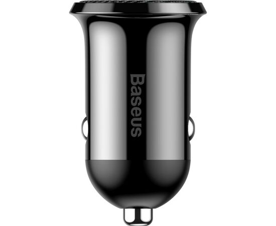 Зарядное устройство Baseus Grain Pro Car Charger (Dual USB 4.8A ) USB Black (CCALLP-01), изображение 3 Зарядное устройство Baseus Grain Pro Car Charger (Dual USB 4.8A ) USB Black (CCALLP-01), изображение 3
