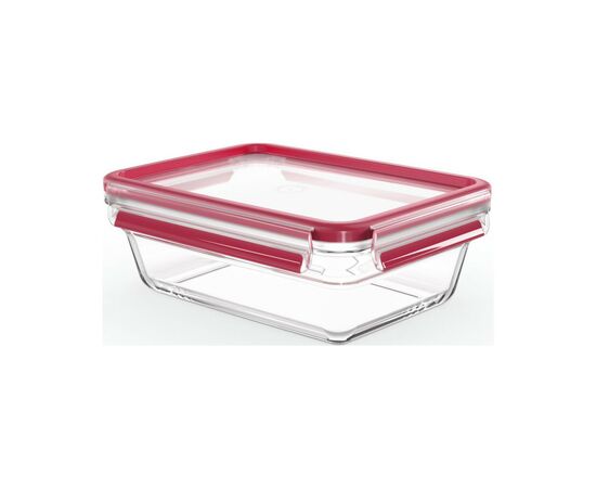 Пищевой контейнер Tefal Masterseal Glass Red 1.3 л (N1041010), изображение 2 Пищевой контейнер Tefal Masterseal Glass Red 1.3 л (N1041010), изображение 2
