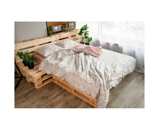 Постельное белье Ardesto Gloria сатин розовый евро 200х220 (ART2022LP), изображение 4