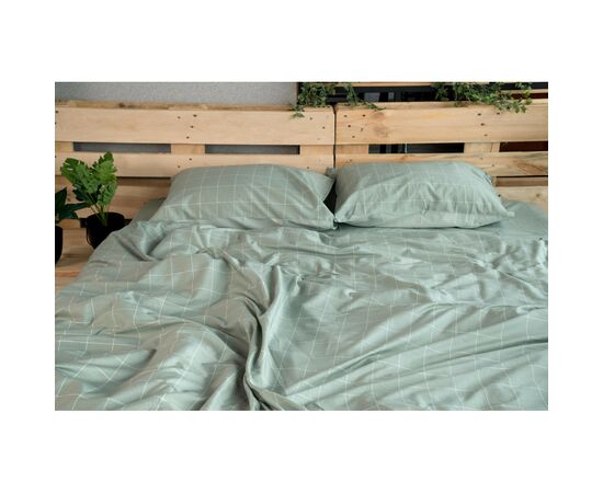 Постельное белье Ardesto Gloria сатин зеленый евро 200х220 (ART2022LG), изображение 10