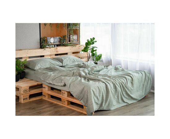 Постельное белье Ardesto Gloria сатин зеленый евро 200х220 (ART2022LG), изображение 4