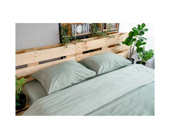 Постельное белье Ardesto Gloria сатин зеленый евро 200х220 (ART2022LG), изображение 5