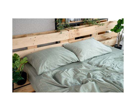 Постельное белье Ardesto Gloria сатин зеленый евро 200х220 (ART2022LG), изображение 7