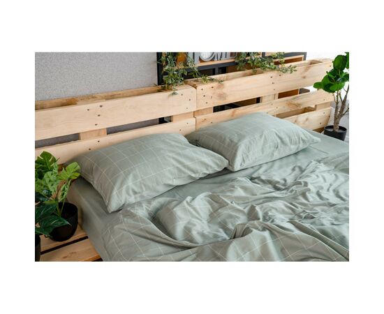 Постельное белье Ardesto Gloria сатин зеленый евро 200х220 (ART2022LG), изображение 8