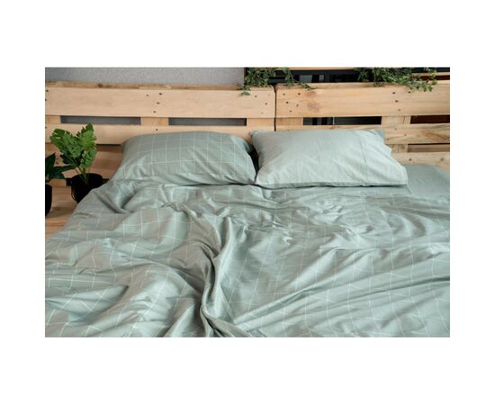 Постельное белье Ardesto Gloria сатин зеленый евро 200х220 (ART2022LG), изображение 9